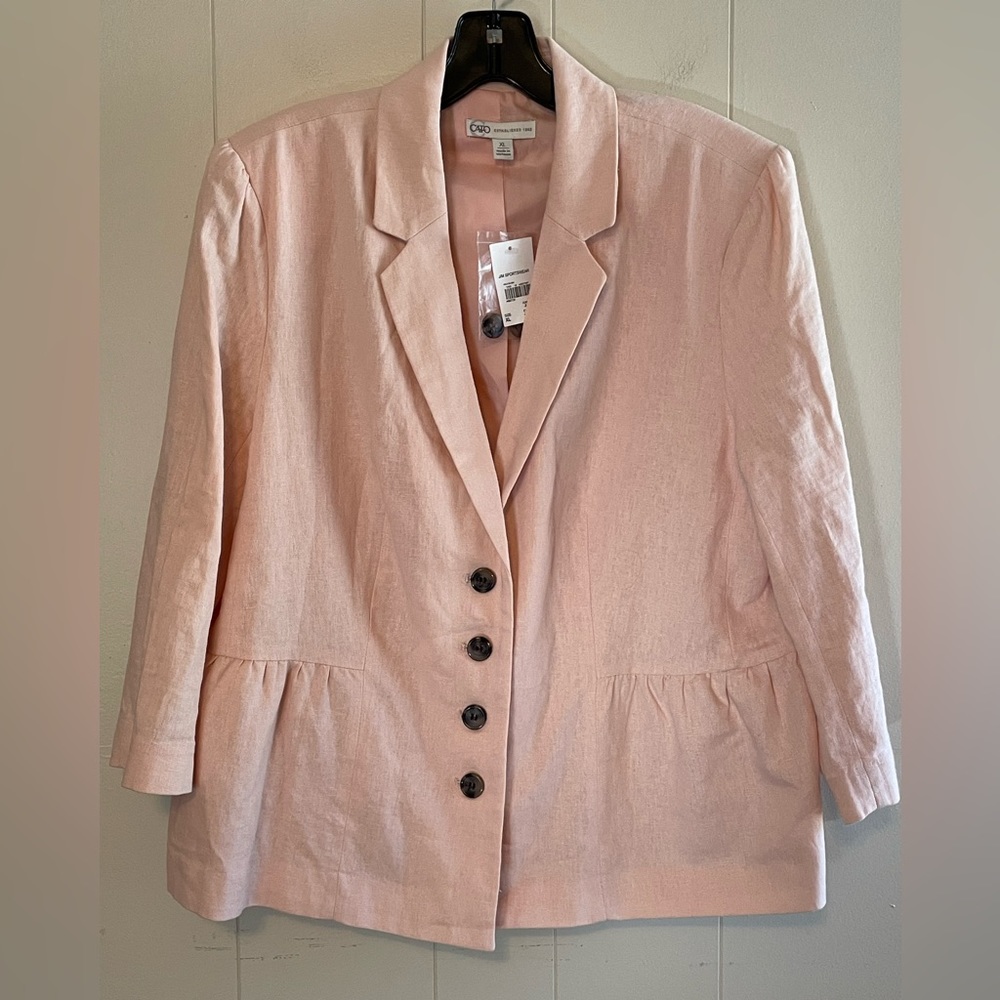 EUC Cato 3/4 Sleeve Linen Blend Women’s Blazer